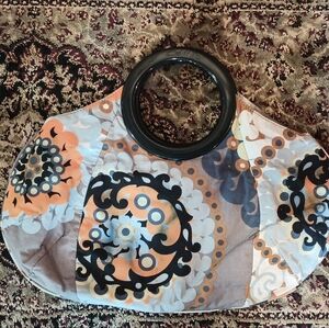 Stylish Multicolor Women's Bag with Black Handles